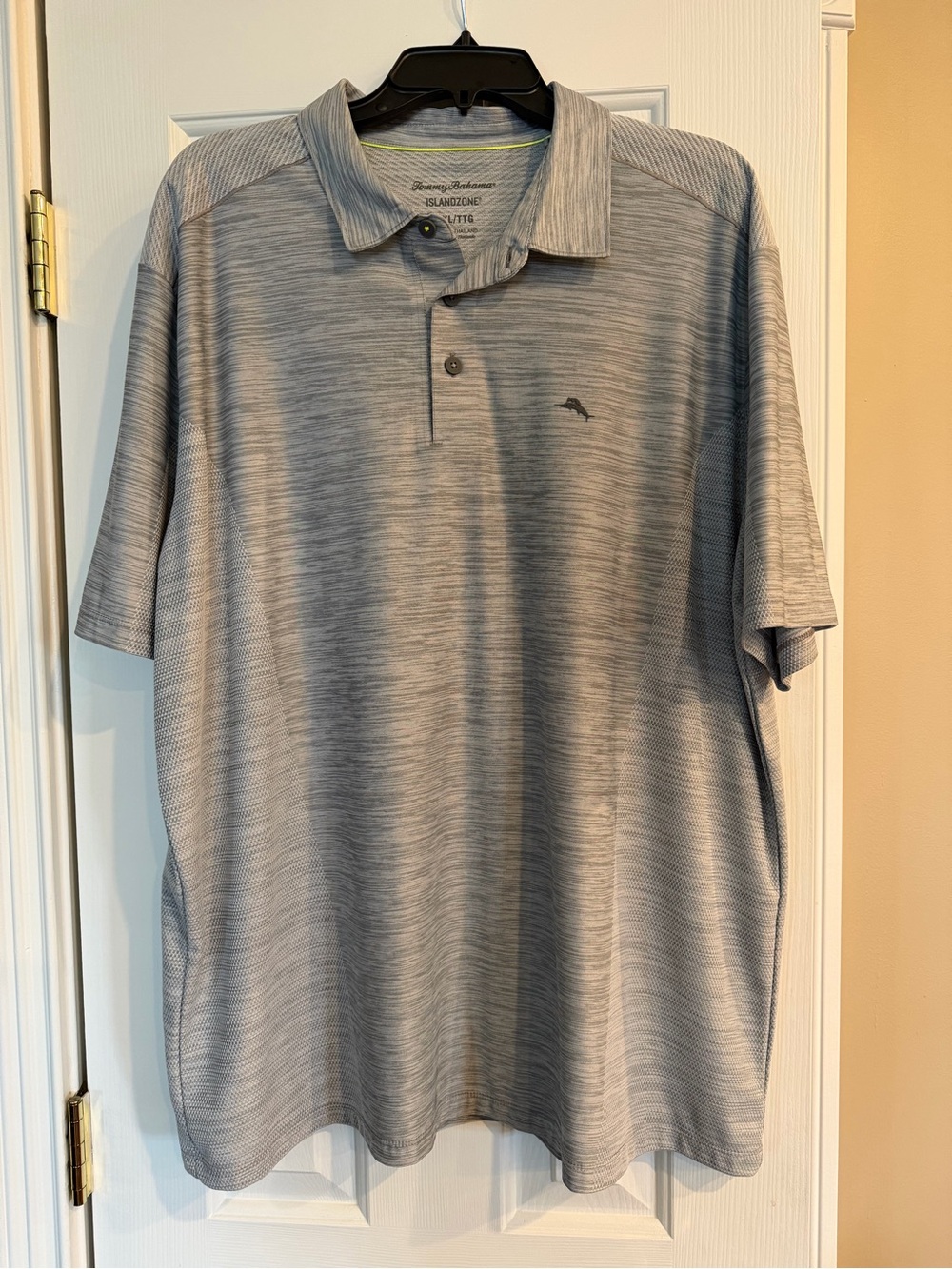Tommy Bahama Light Gray Heather Performance Polo